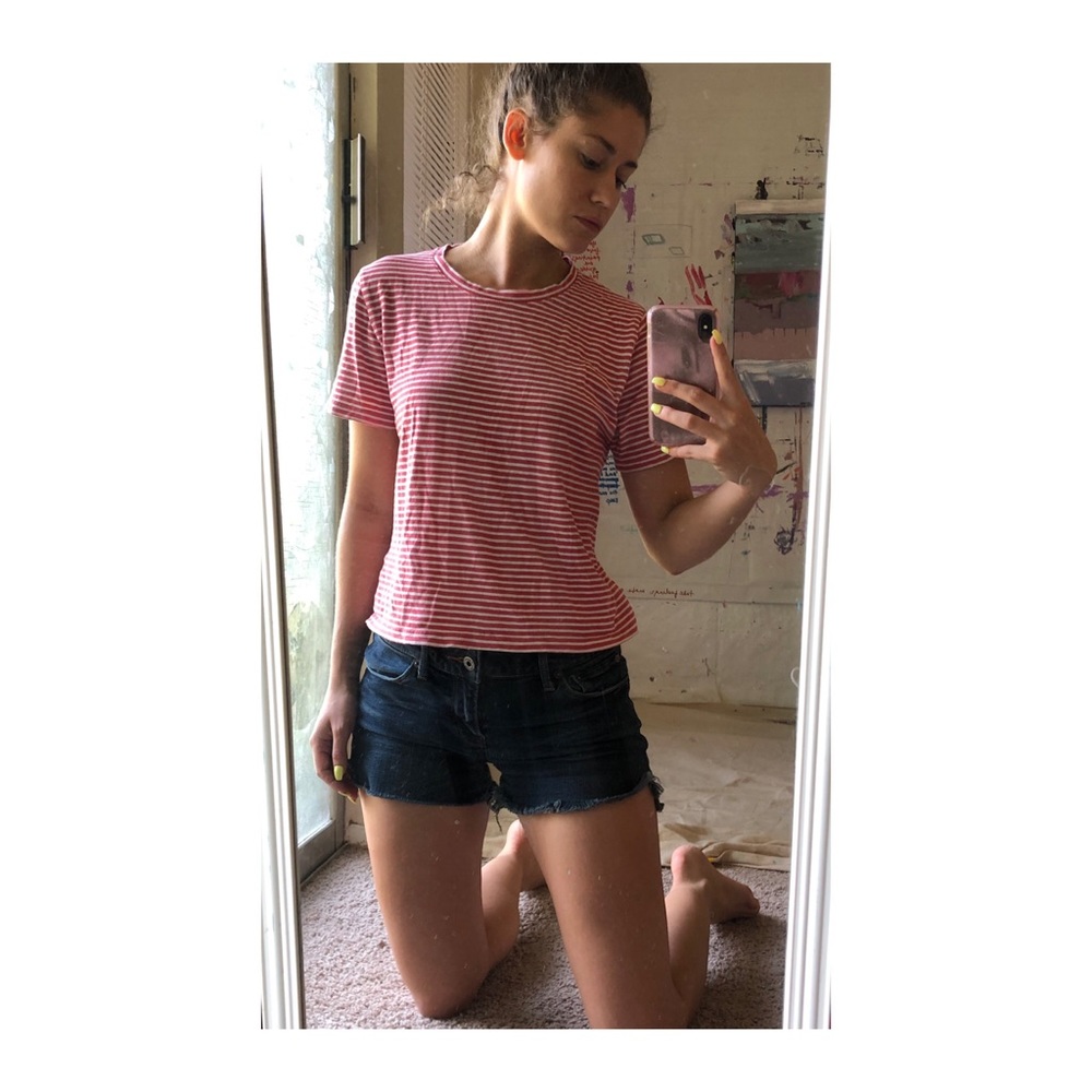 Everlane striped box-cut tee